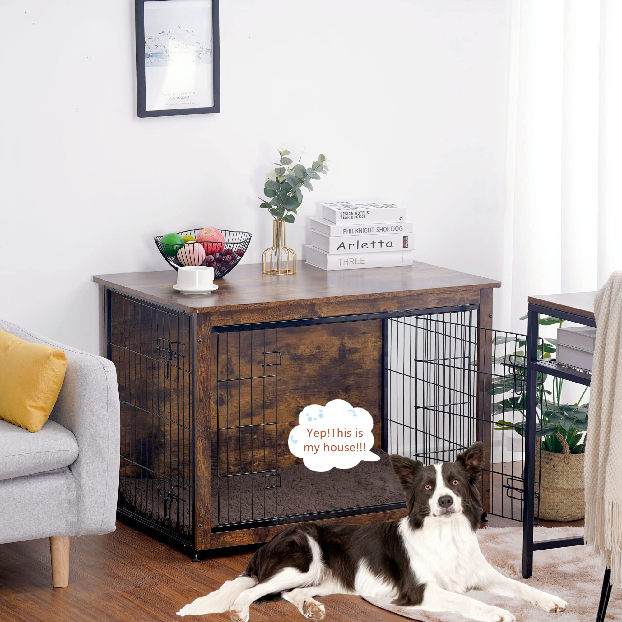 Dwanton mesa lateral para perro, solución decorativa y práctica.