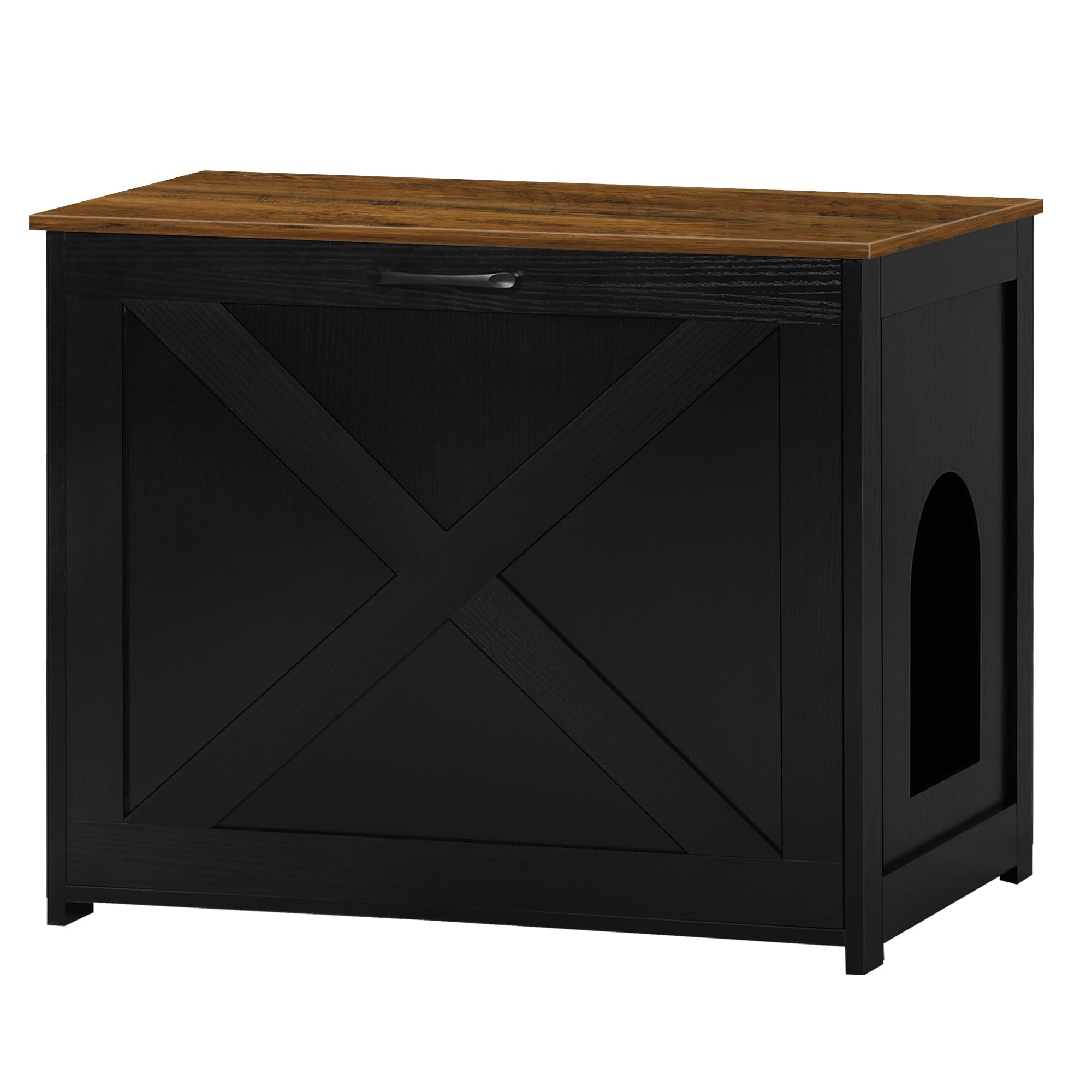 Dwanton mueble caja-arena-gato exterior elegante oculta la arena con estilo.