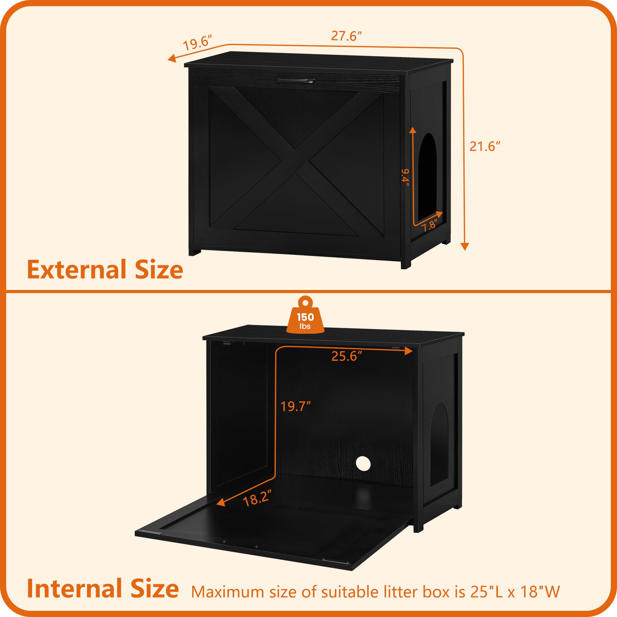 Dwanton mueble negro para gatos, uso como mesa auxiliar en sala.
