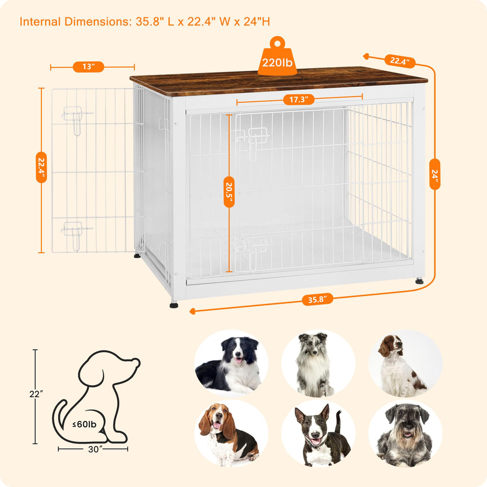 Dwanton mueble-kennel-perro-interior: casa segura para mascotas en interiores