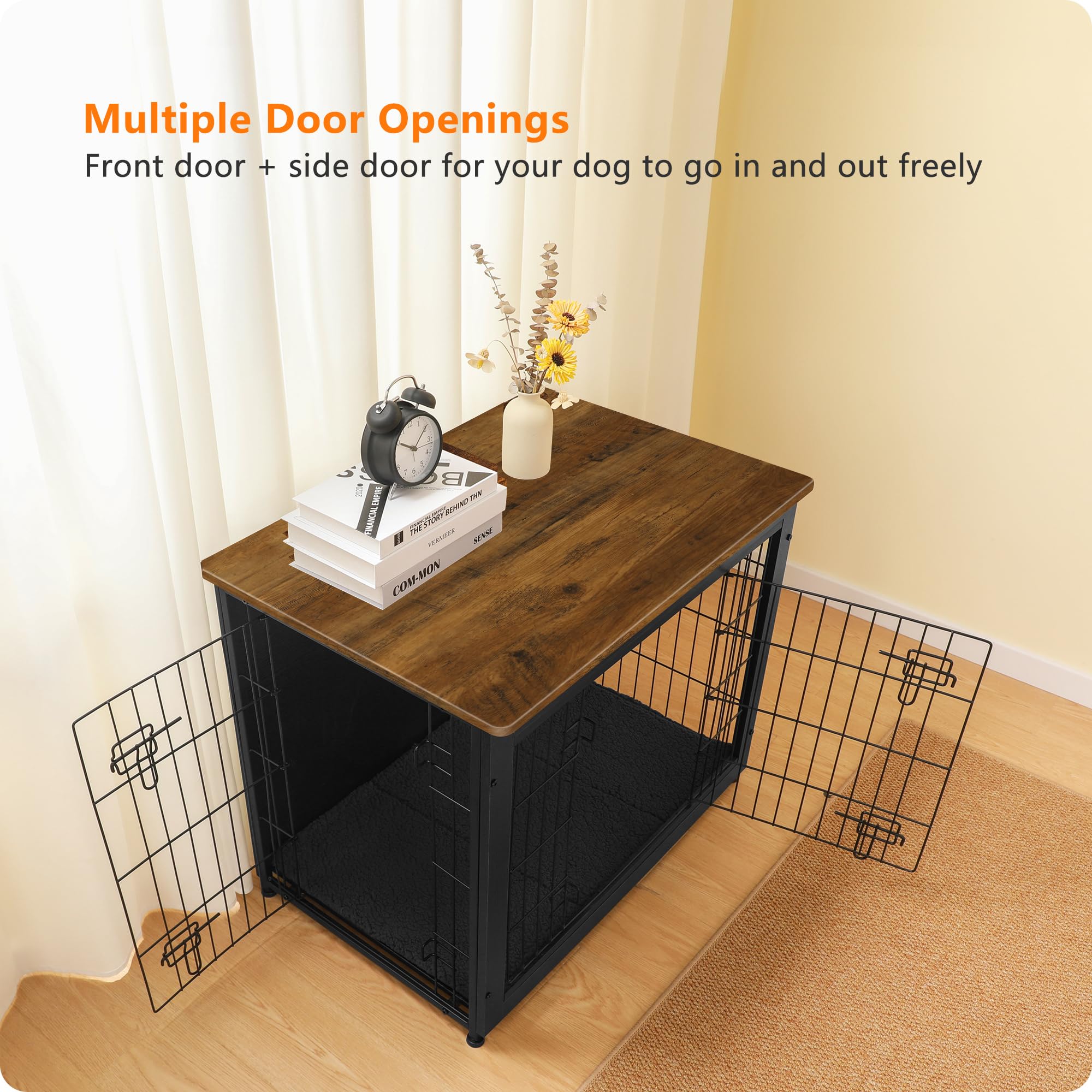 Dwanton mueble para perro con tablero superior, ideal como mesa decorativa