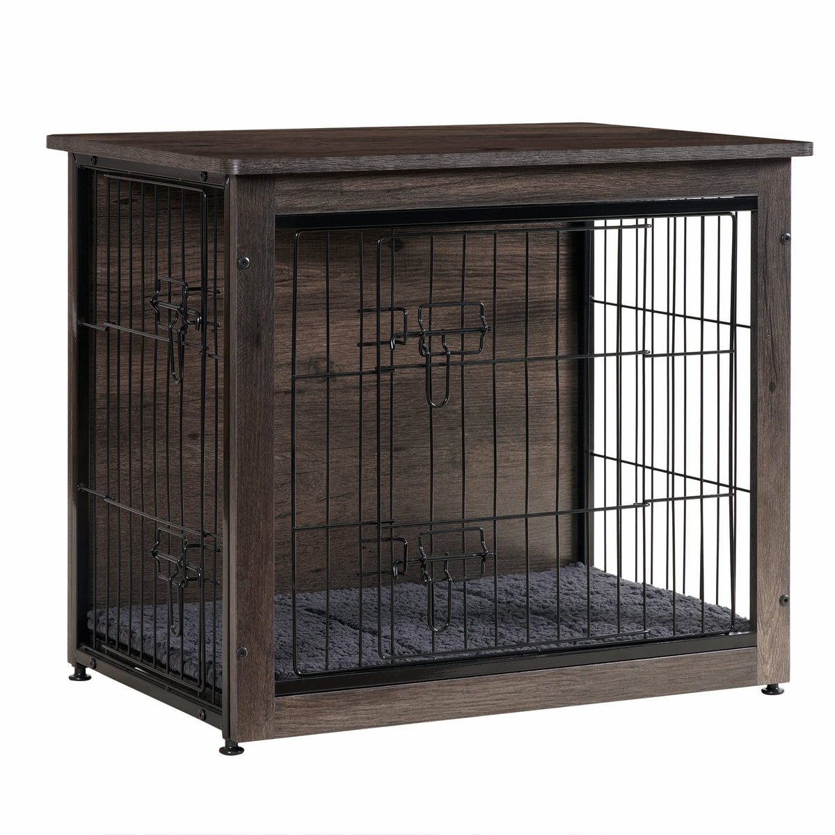 Dwanton jaula-mueble con cojín, refugio cómodo para perros en casa