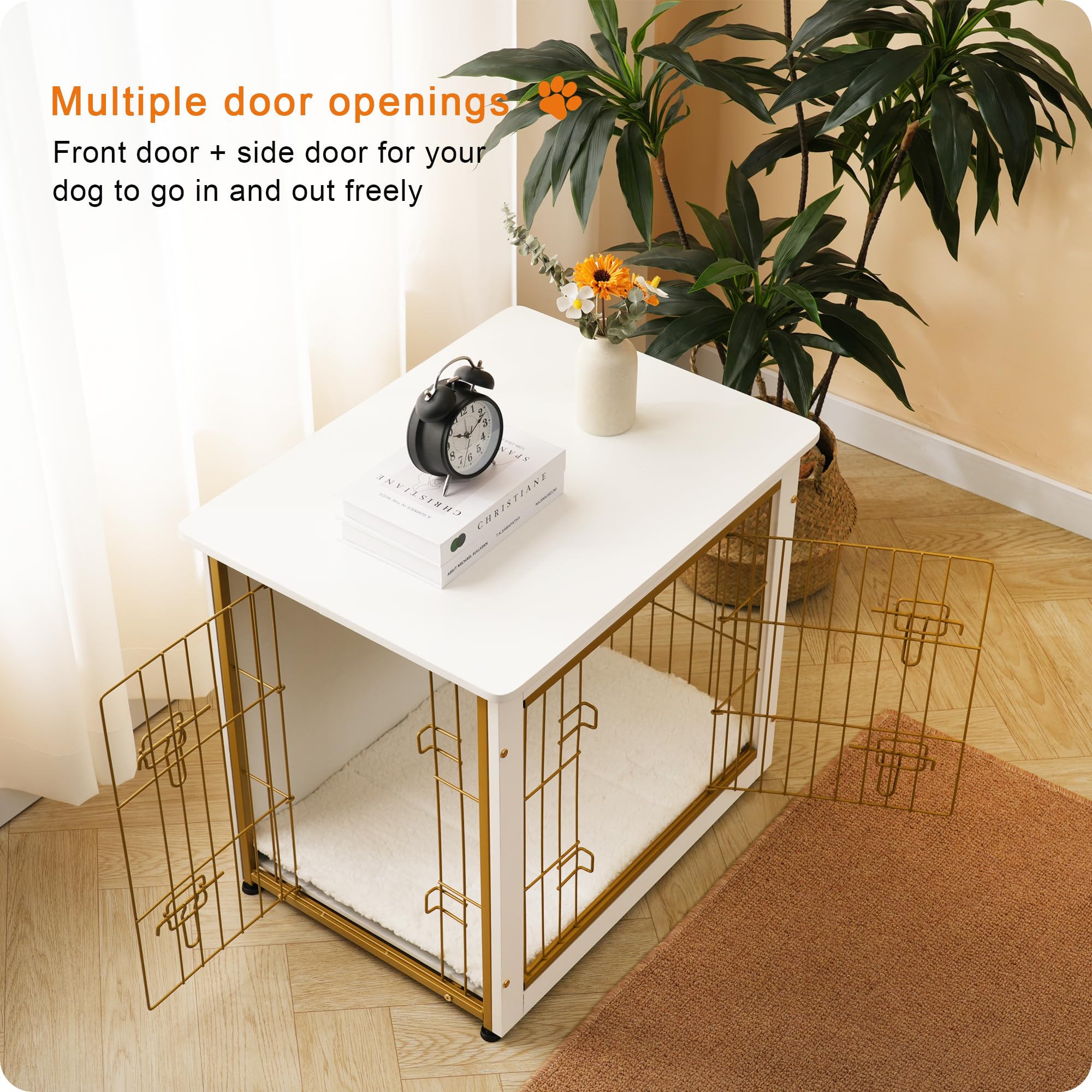Dwanton jaula-perro con puertas dobles para acceso fácil.