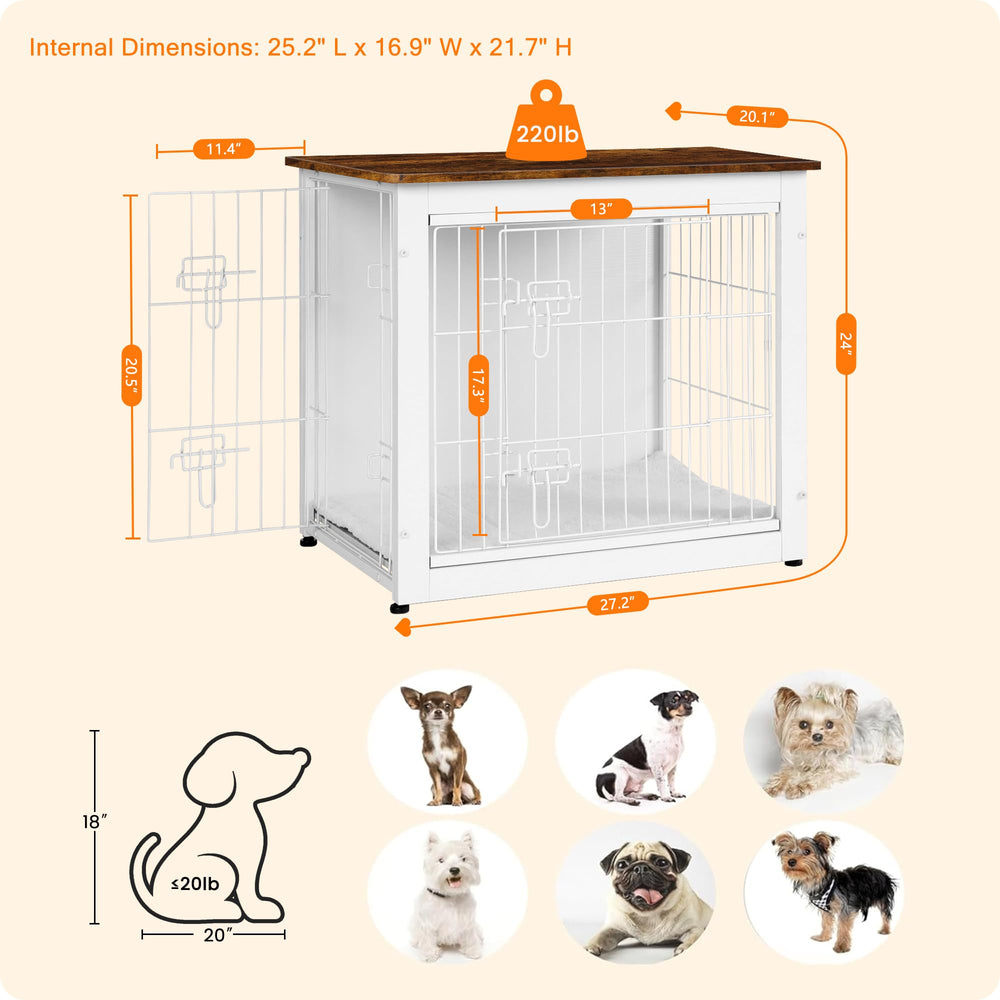 Dwanton tablero superior amplio en mueble blanco y marrón