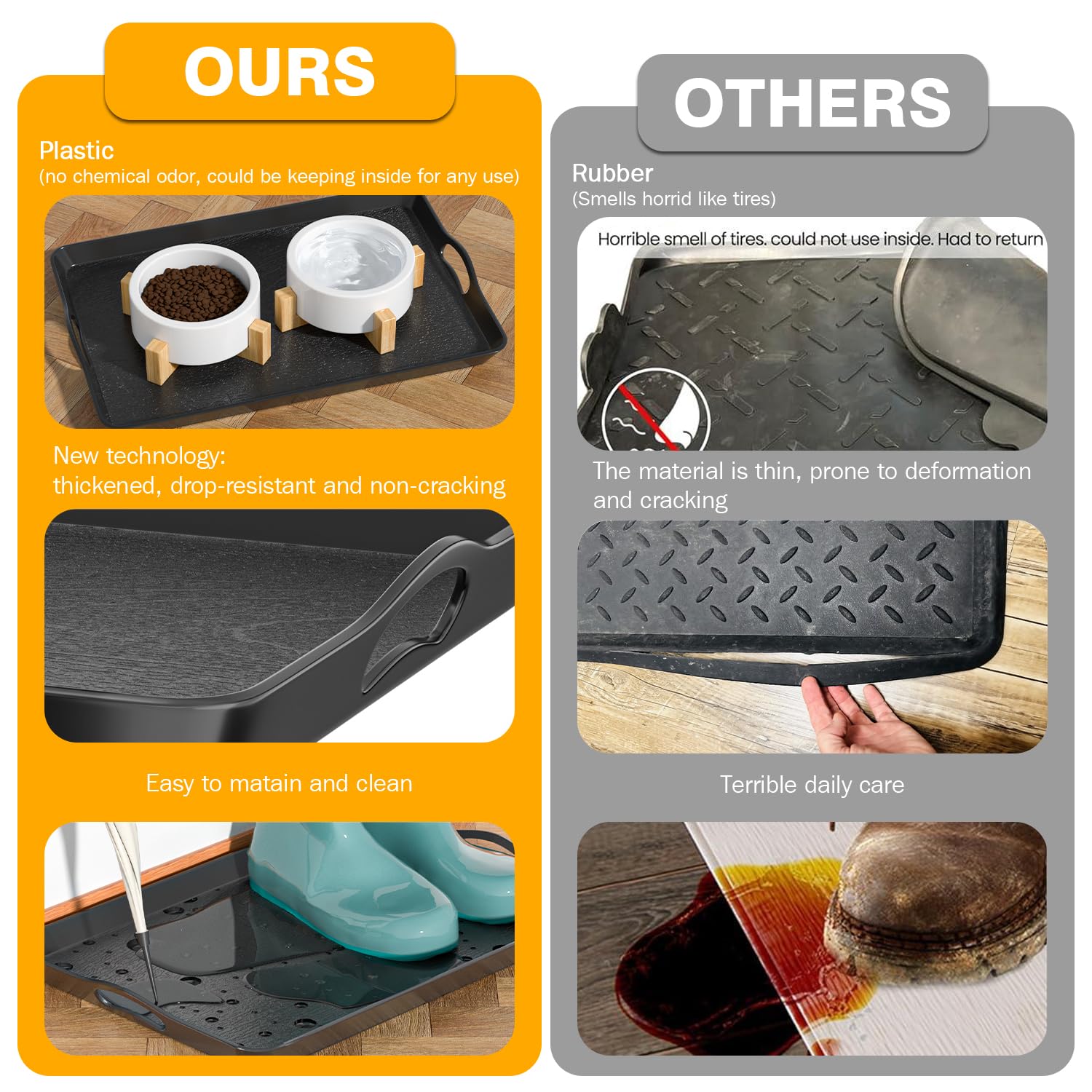 DWXMN bandeja-multiusos-botas-zapatos perfecta para interiores y exteriores
