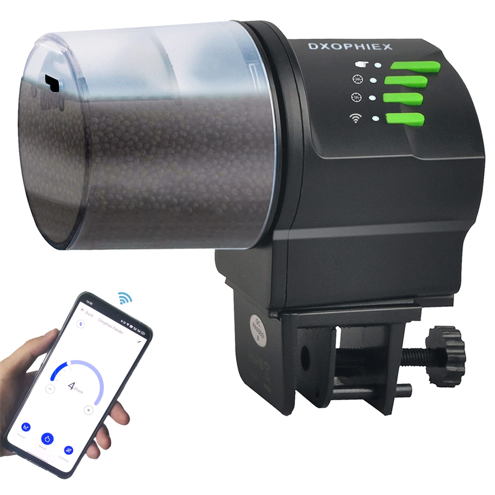 DXOPHIEX alimentador wifi para acuario con control remoto.