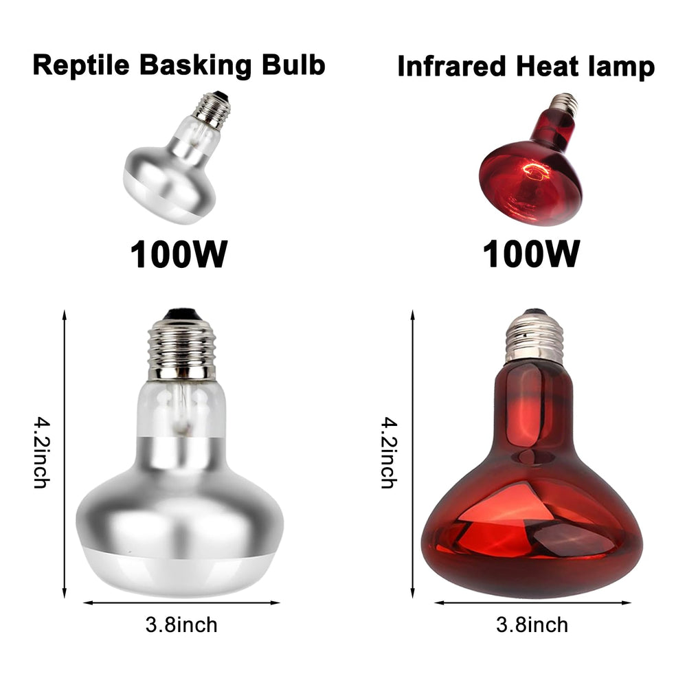 dxophiex bombilla calentamiento dia 100w, flujo centrado para punto de calor en terrario