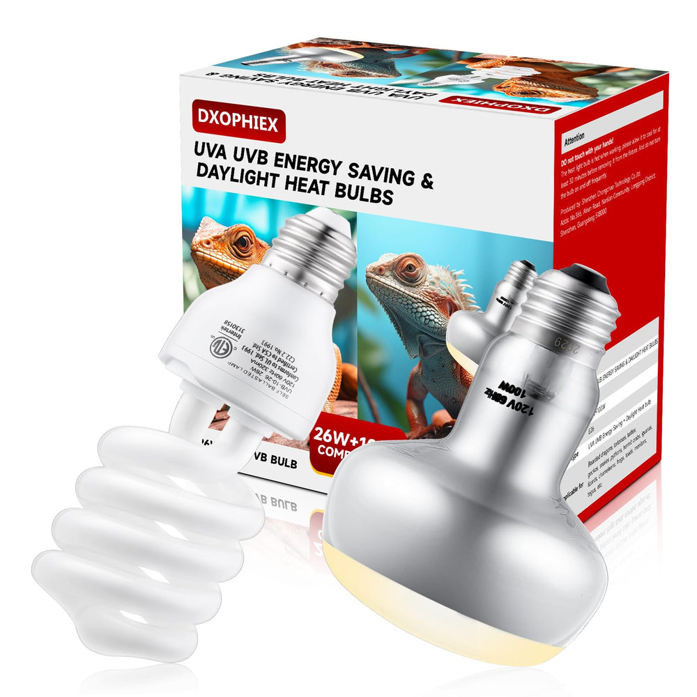 DXOPHIEX lampara termica para reptiles, calor suave para un solario cómodo.
