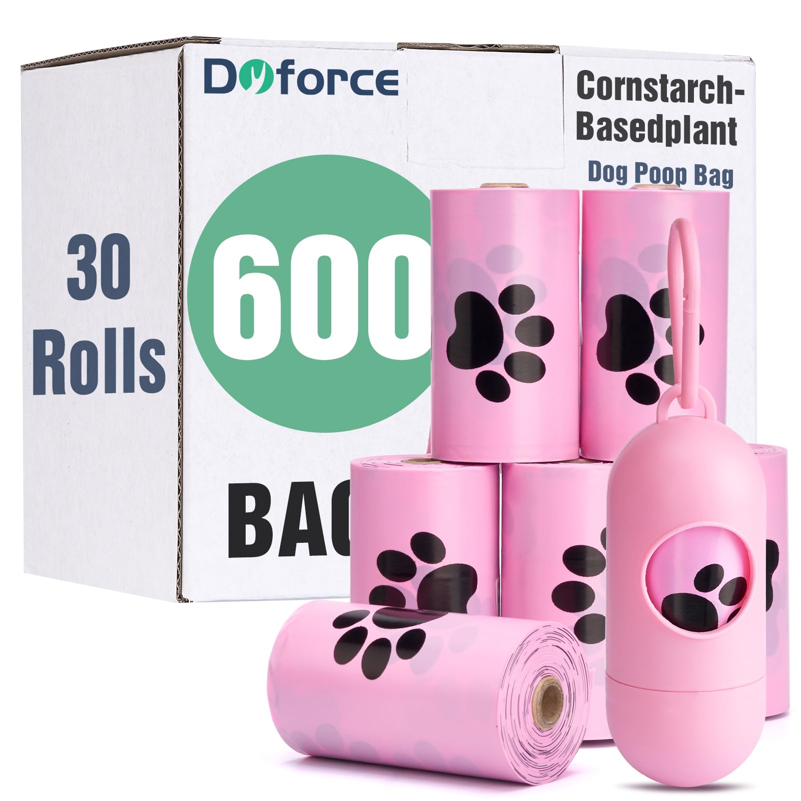 Bolsas Dyforce para heces de perro con aroma floral, para paseos sin olores
