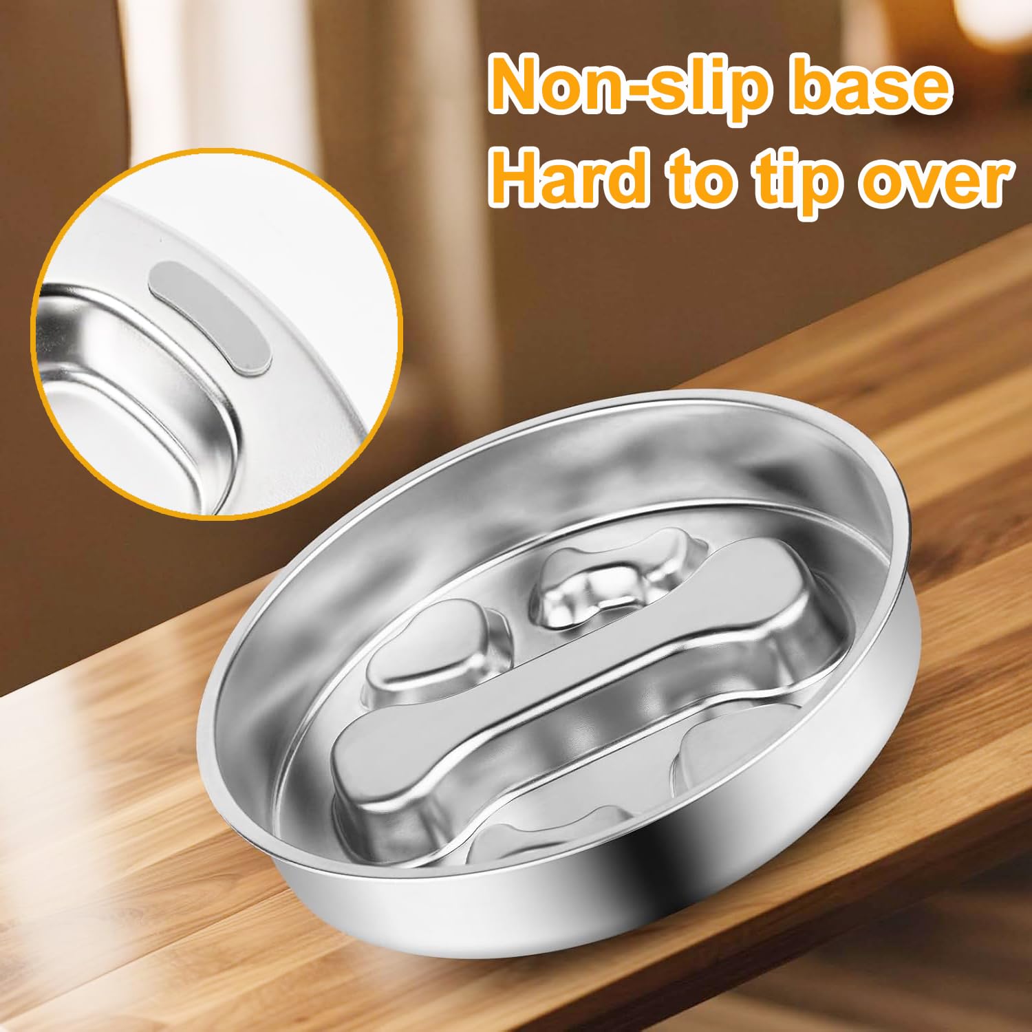 Dyienocs tazón con capacidad de dos tazas, ideal para razas pequeñas y medianas.