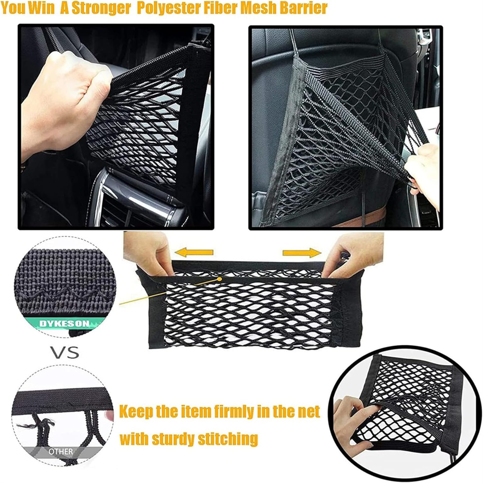 DYKESON bolsa-de-almacenamiento-para-coche, mantiene objetos organizados durante el viaje.