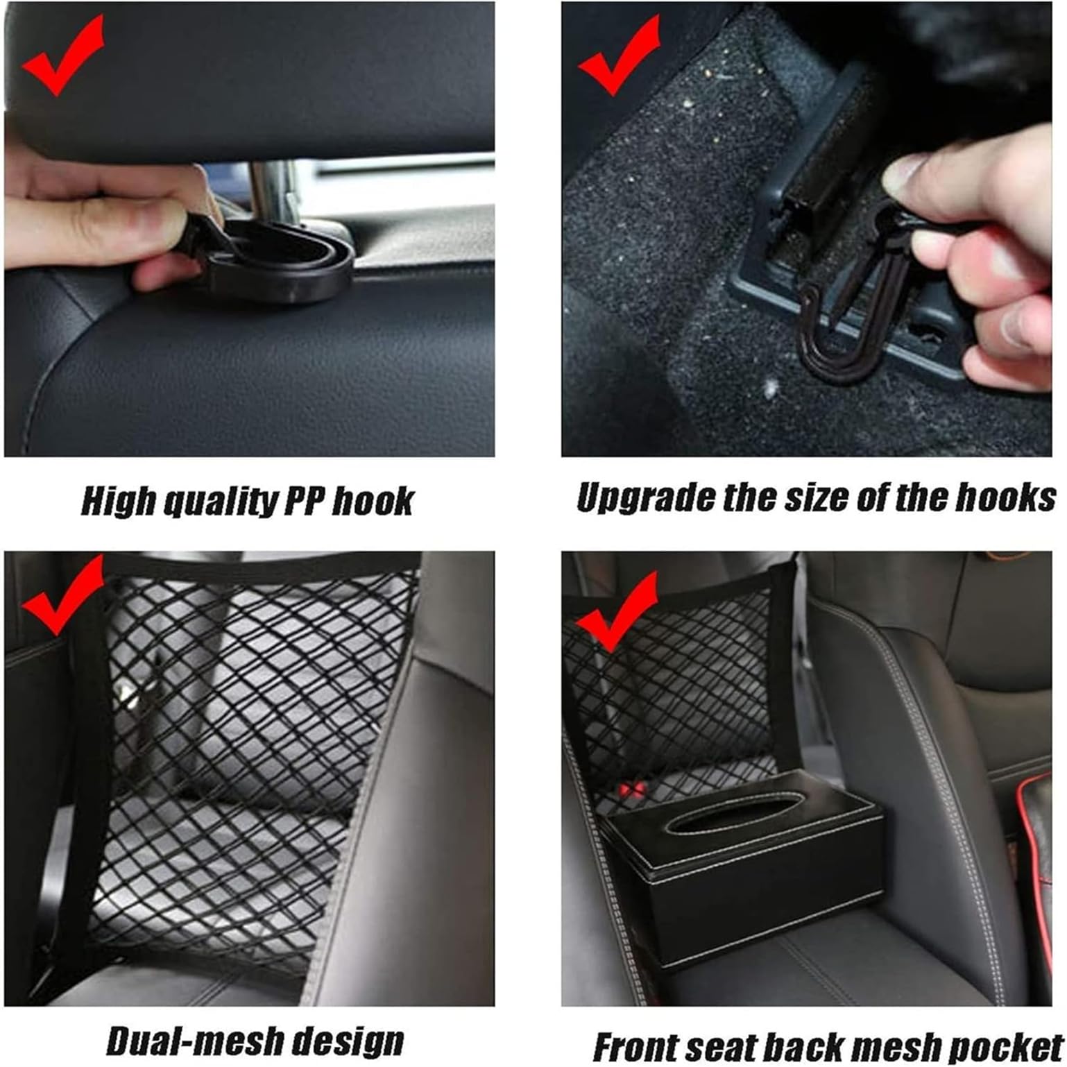 DYKESON malla-elastica-cuatro-lados-para-mascotas-coche, contiene mascotas de forma segura.
