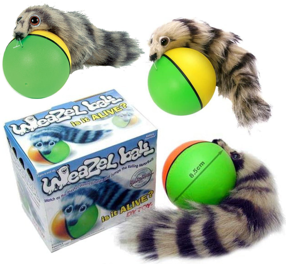 D.Y.TOY Bola de comadreja peluche en acción, entretenimiento interactivo para mascotas