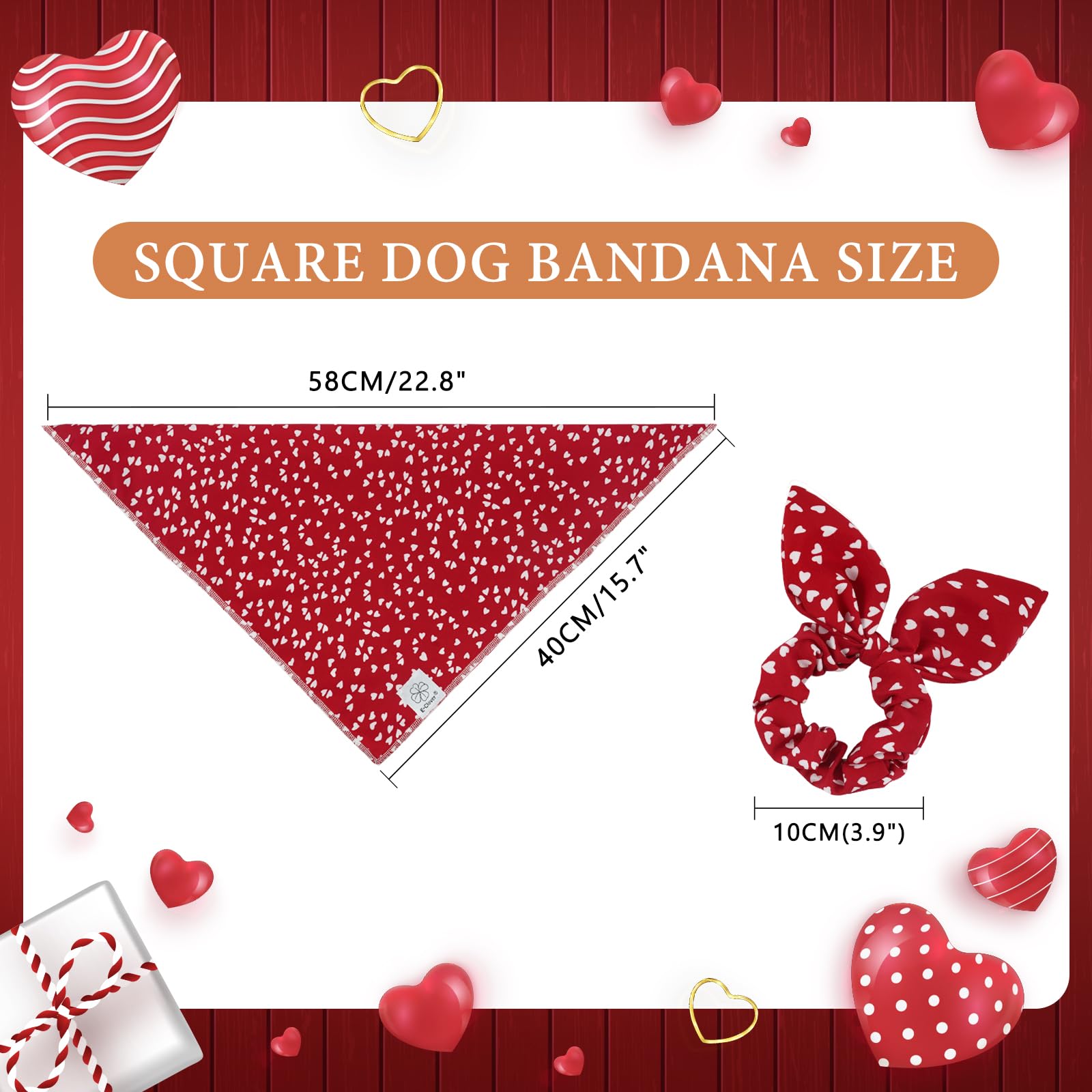 Bandana ajustable E-Clover 42 cm; se adapta a perros pequeños.