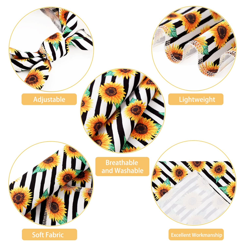 E-Clover bandana y diseño girasol para perros, estilo y practicidad