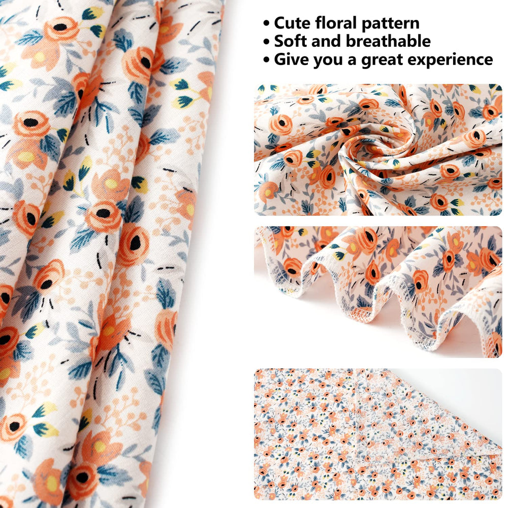 Diseño floral naranja y azul de E-Clover para sesiones de fotos