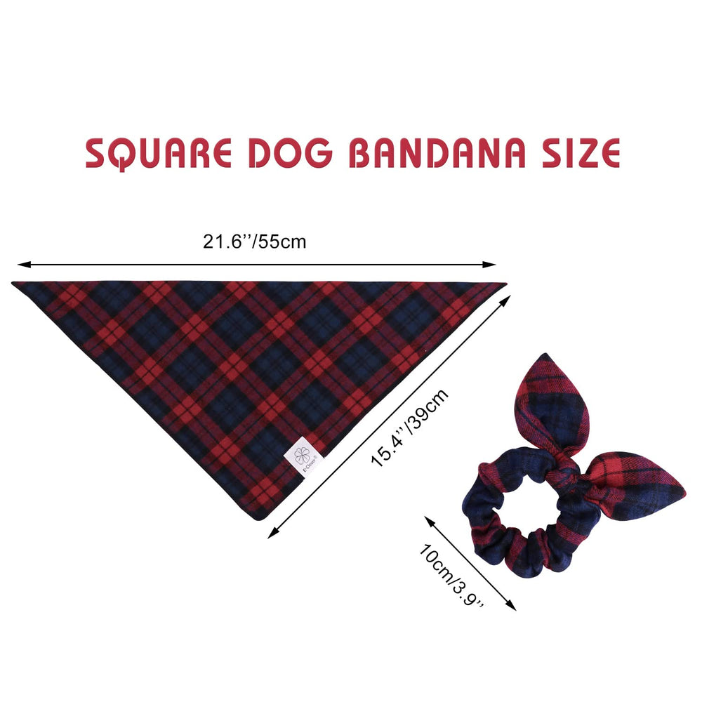 Bandana para perro lavable a máquina y de secado plano.