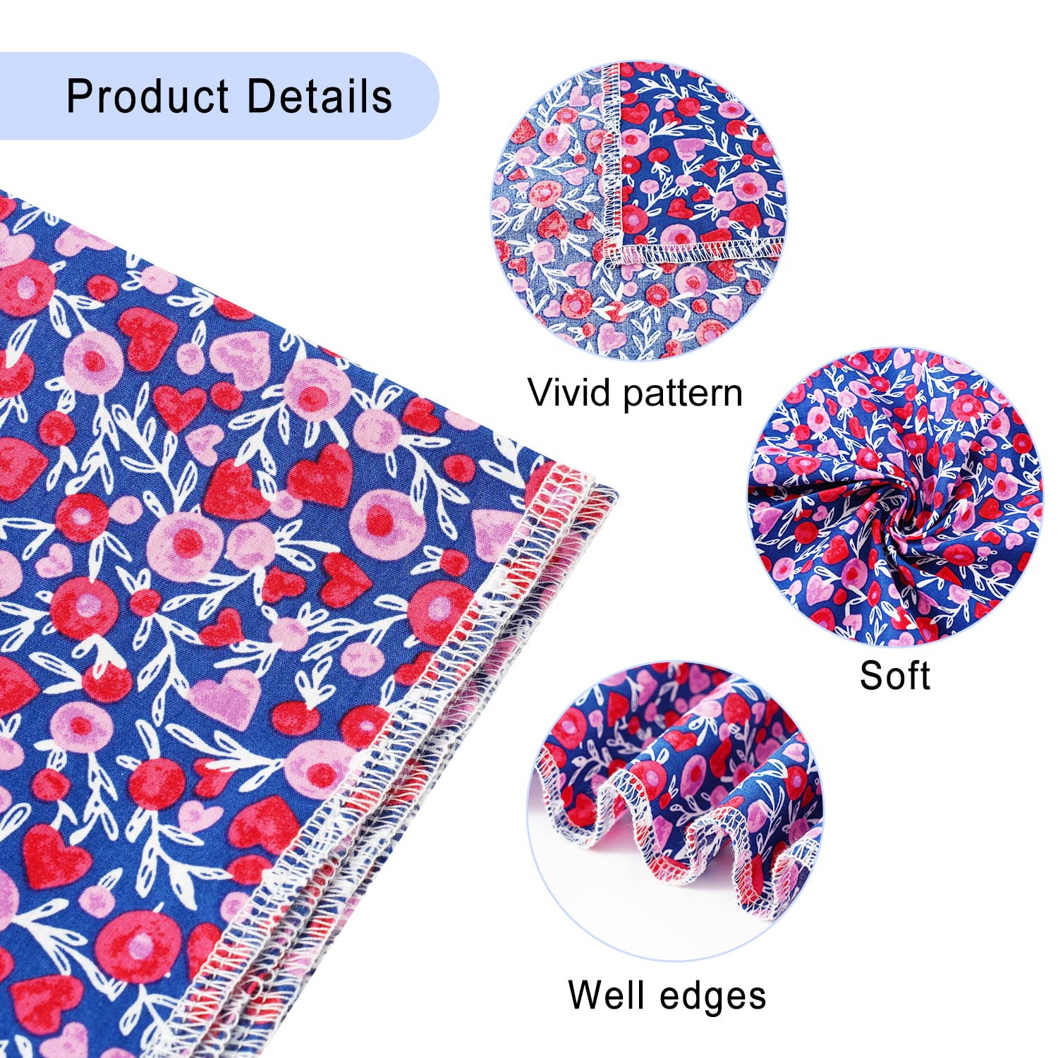 Bandana para perros medianos y grandes, color rosa floral suave.