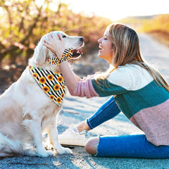 E-Clover conjunto bandana y scrunchie con girasol, perfecto para sesiones de fotos