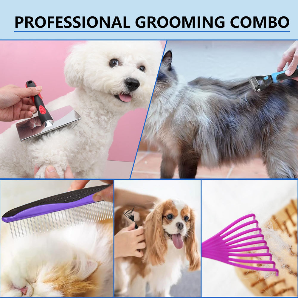 Conjunto 5 en 1 EAFBAO para perros y gatos de pelo largo.