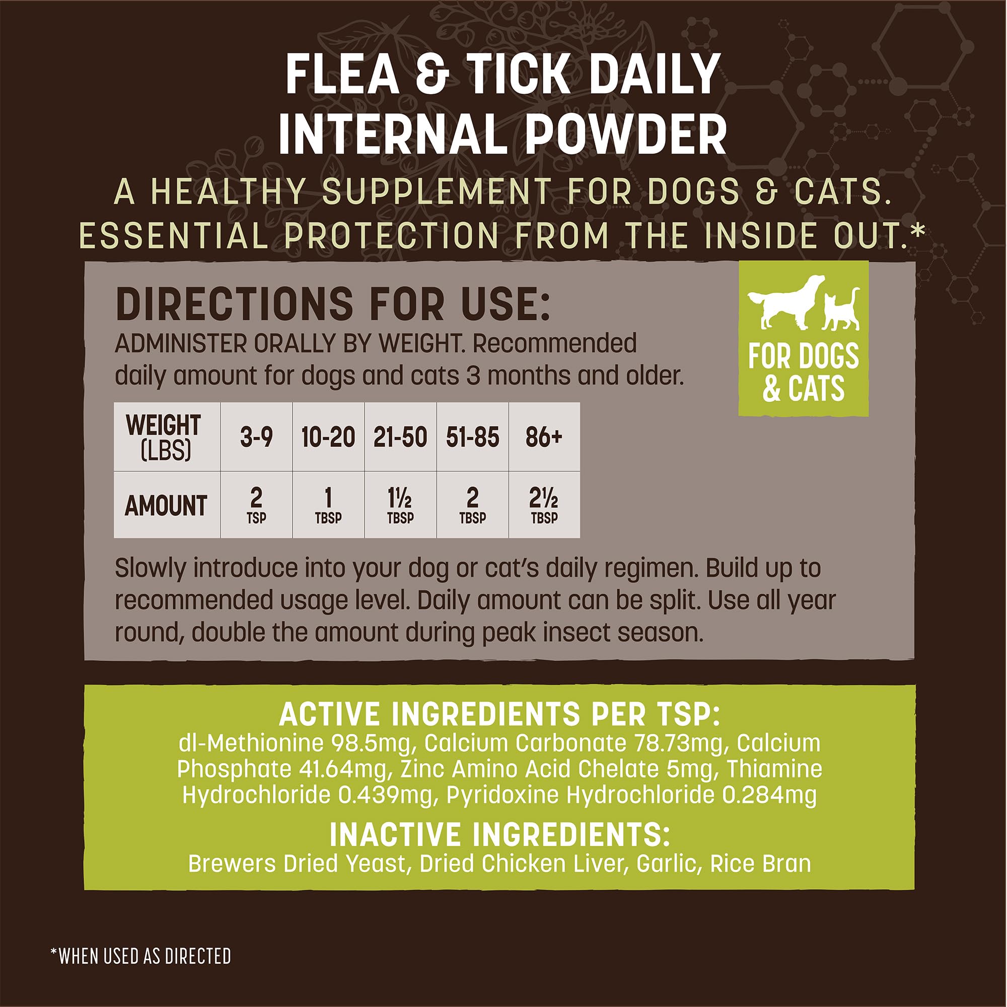 Earth Animal Apothecary mezcla de vitaminas y minerales para apoyo diario