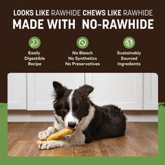 Earth Animal masticables sin blanqueadores ni conservantes para perros con gusto natural.