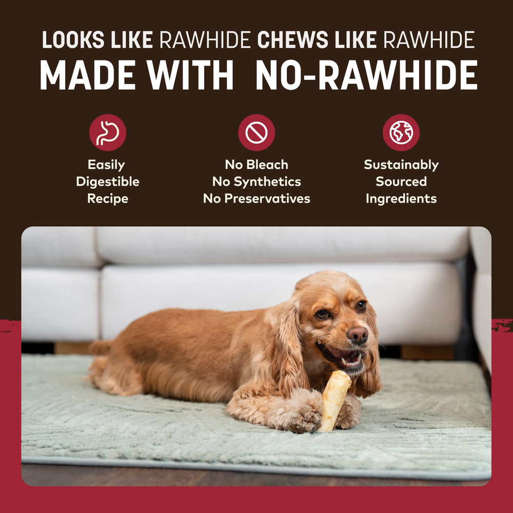 Earth Animal No Hide Chews: 7 ingredientes simples para una alternativa natural.