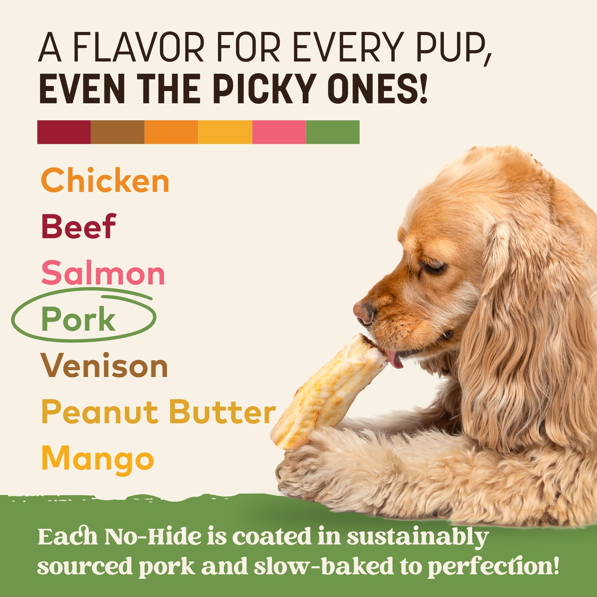 Earth Animal No Hide Chews ingredientes simples sin blanqueadores