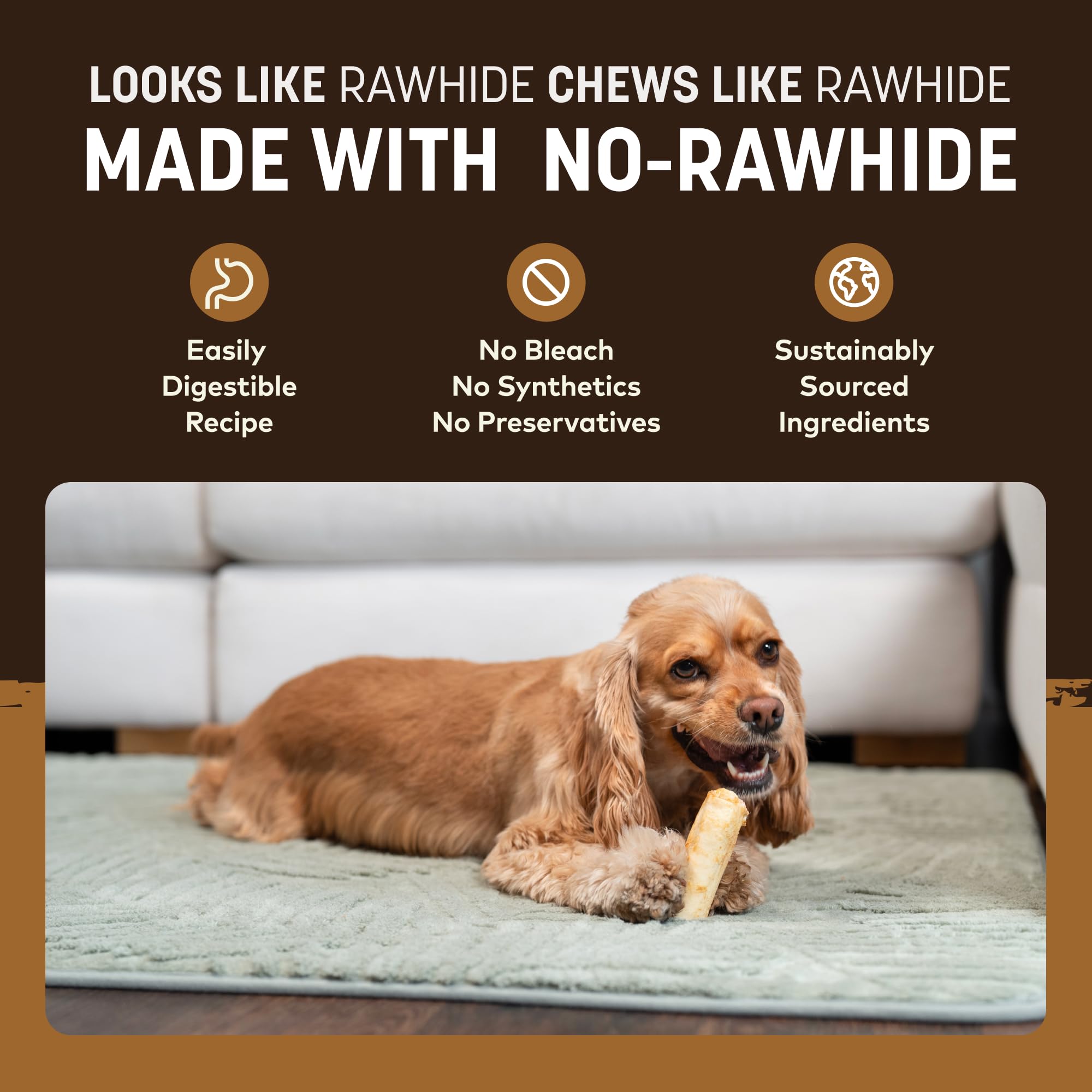Earth Animal No Hide Chews, rollos para perros pequeños, ayuda a mantener ocupada la mordida