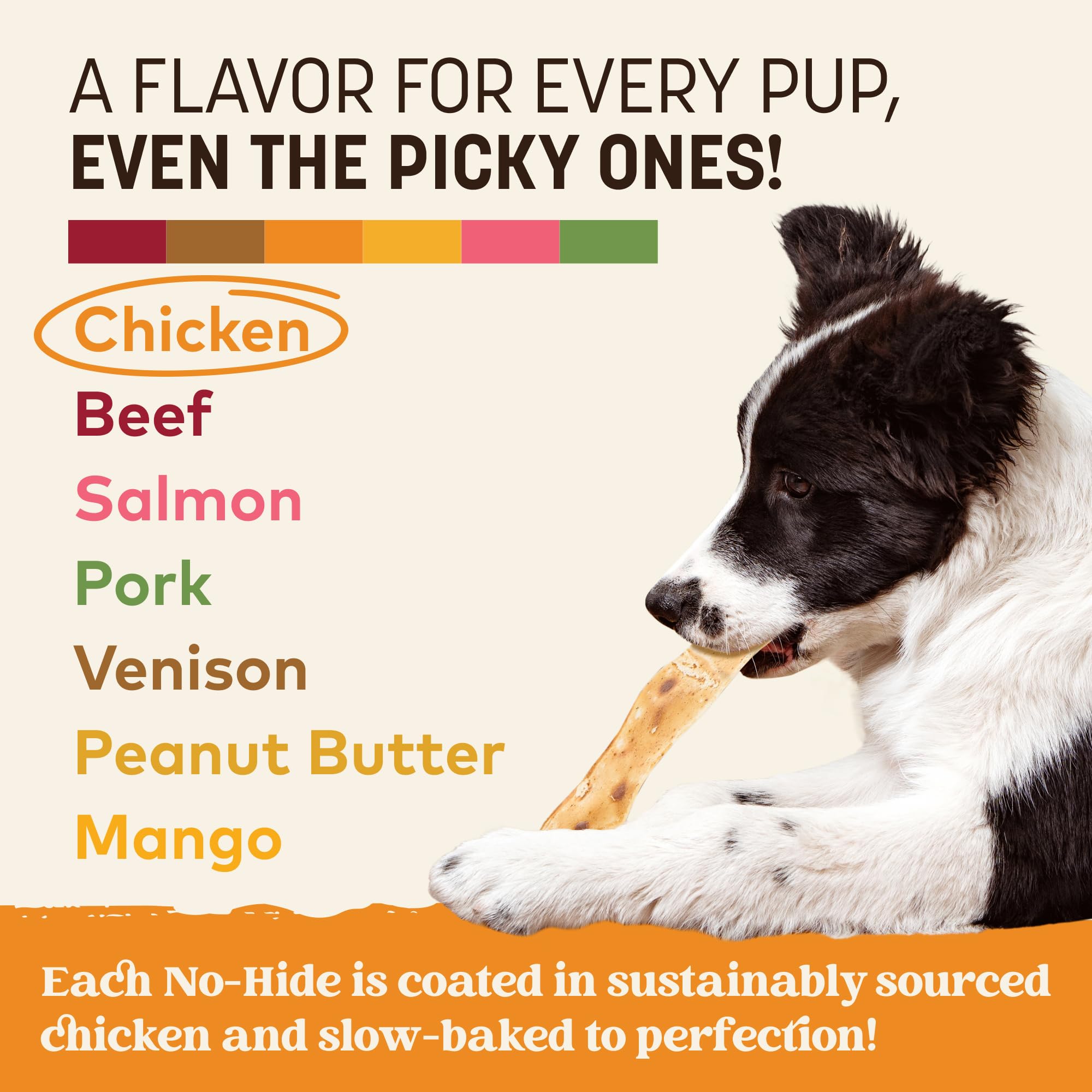 Earth Animal No Hide Strips: aroma suave durante la masticación para perros.