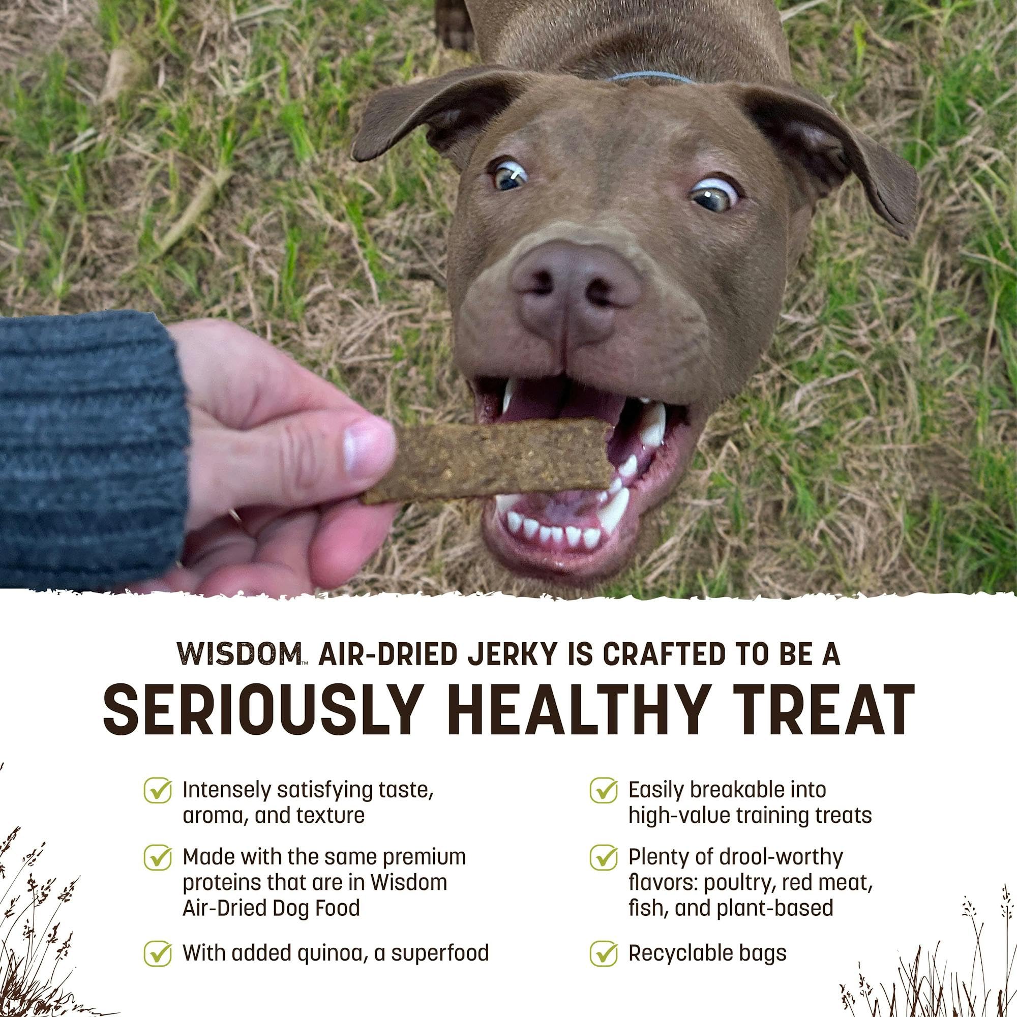 Earth Animal Wisdom jerky de semillas, premio perfecto para entrenamiento