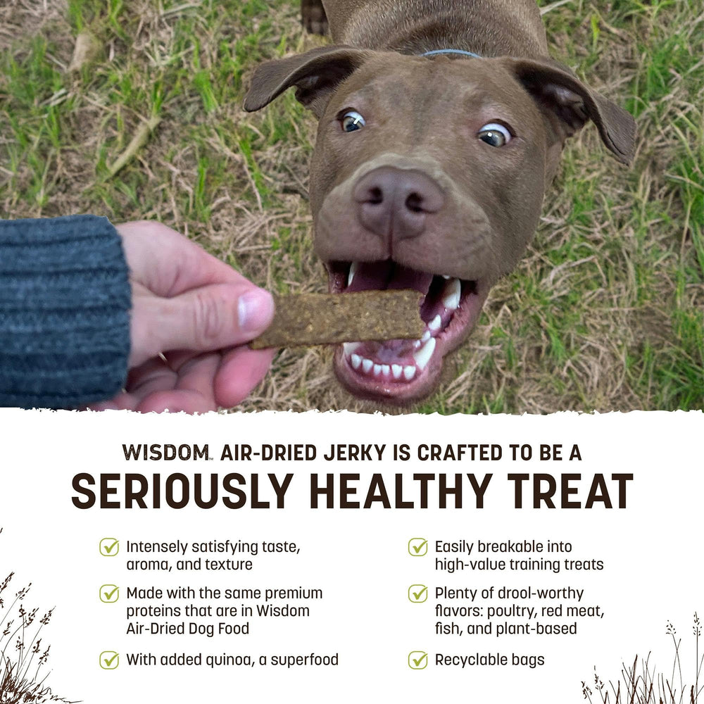 Earth Animal Wisdom jerky de semillas, premio perfecto para entrenamiento