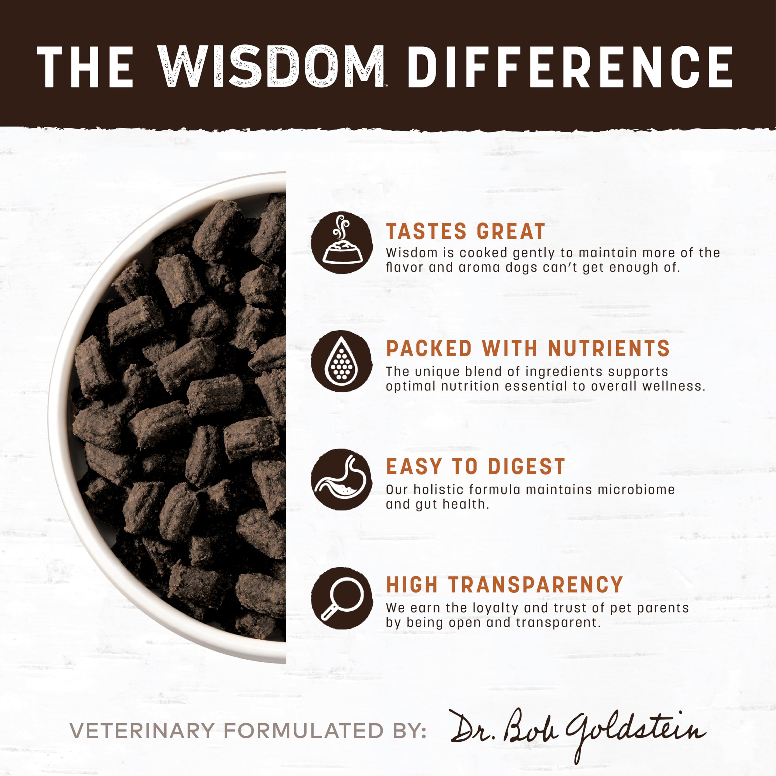 Textura masticable y sabrosa para cada comida con Earth Animal Wisdom.