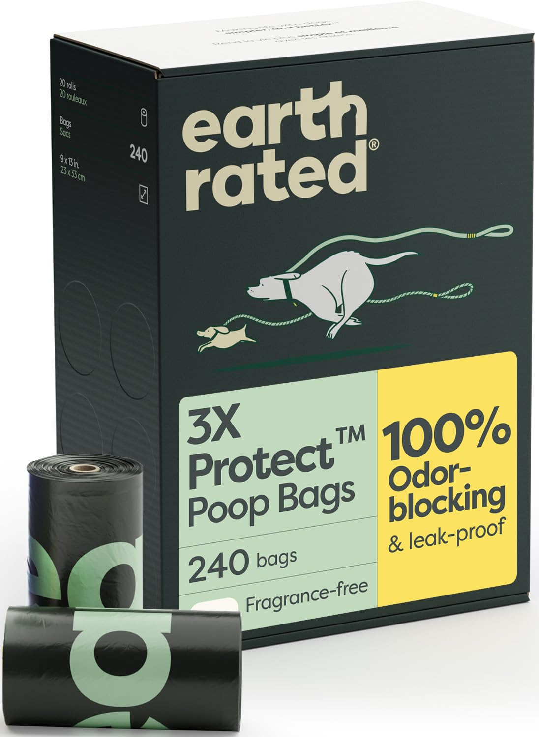 Earth Rated 3X Protect: bolsas para perro con bloqueo de olor para caminatas.