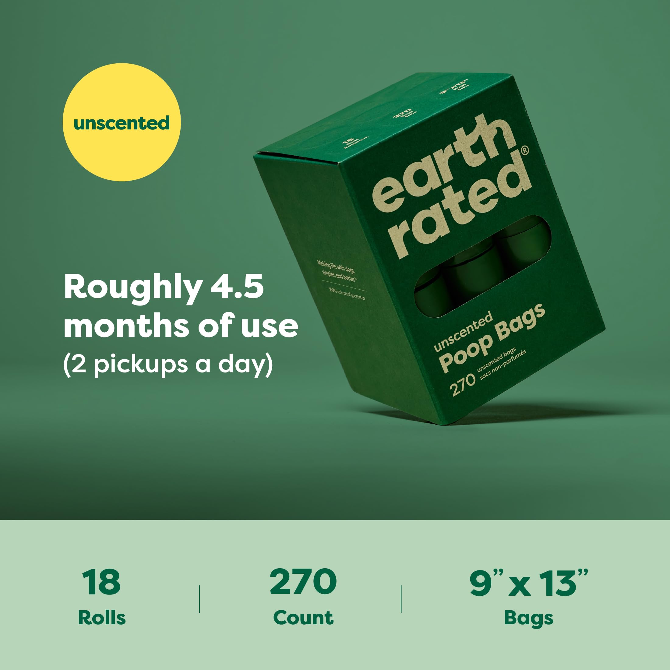 Earth Rated bolsas sin fragancia para paseos tranquilos