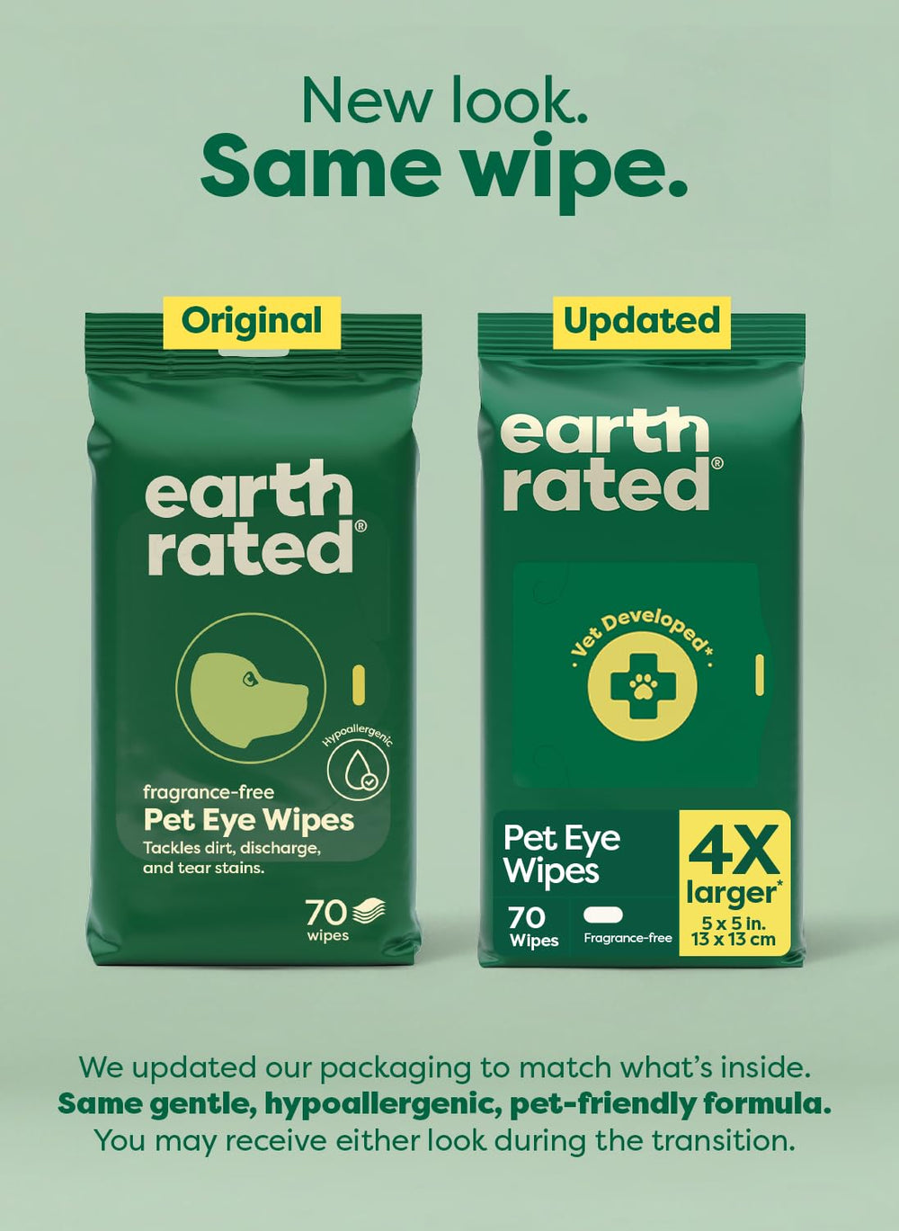 Apertura de empaque de Earth Rated Eye Wipes para uso rápido y limpio