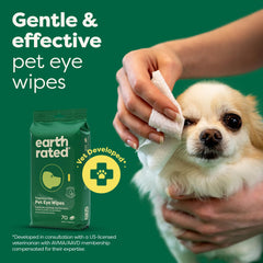 Earth Rated Eye Wipes sin fragancia para piel sensible alrededor de los ojos