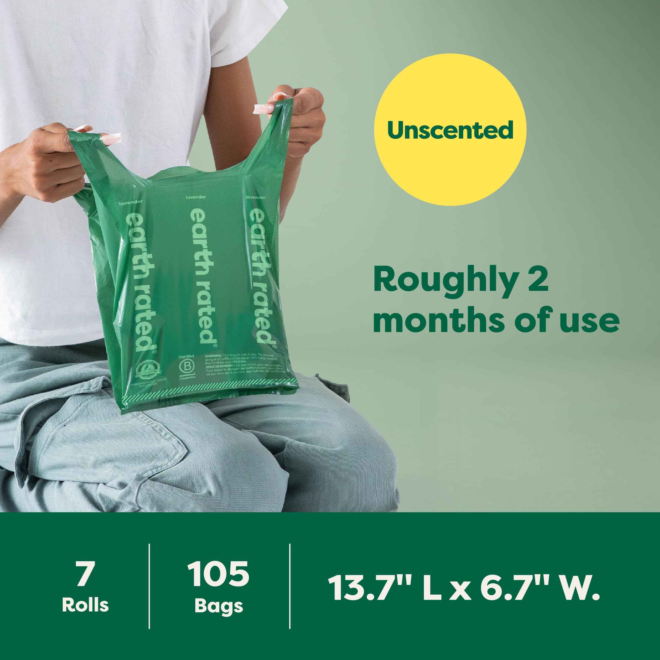 Earth Rated misión B Corp en uso diario, mostrando compromiso sostenible.