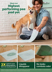 Earth Rated pads para cachorros con mayor absorción, requieren menos cambios.