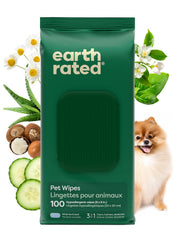 Earth Rated Toallitas para patas, limpieza suave y rápida para mascotas