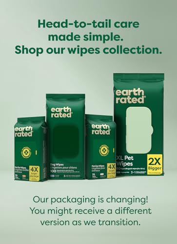 Earth Rated Pet Wipes aptas para perros y gatos en casa