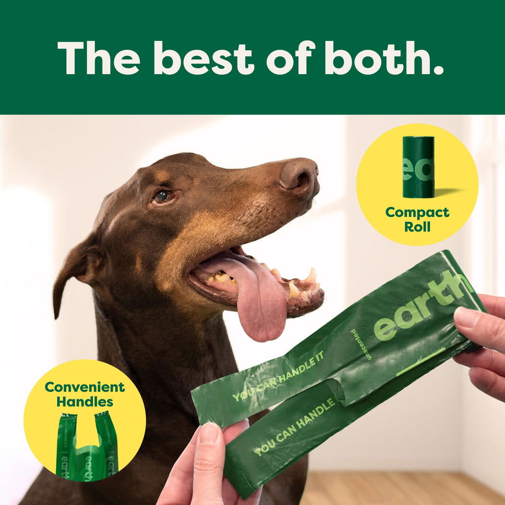 Earth Rated rollo compacto con asa de cierre fácil para llevar en bolso o coche.