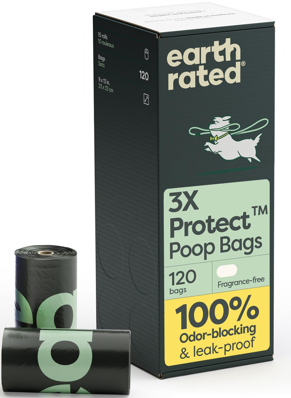 Earth Rated: rollos de bolsas para perros con bloqueo de olores para paseos.