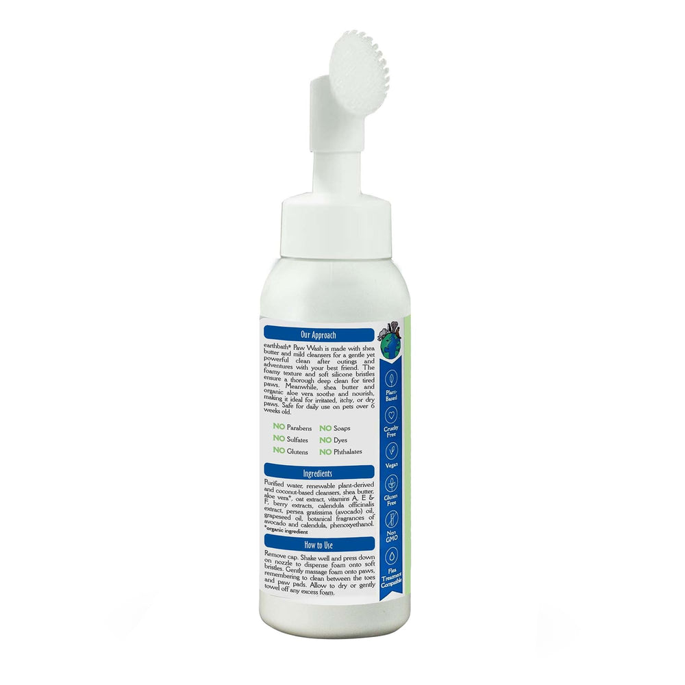 earthbath cepillo de silicona para patas, limpieza suave y profunda