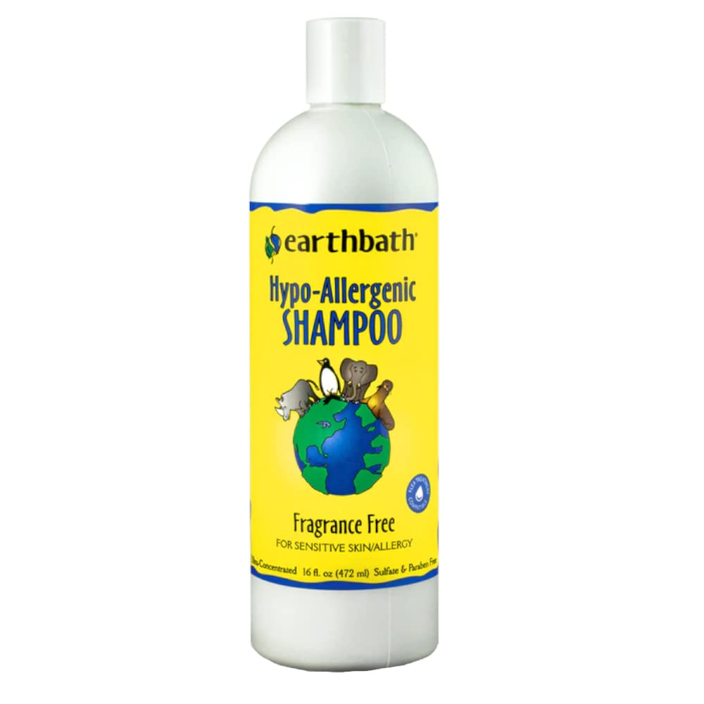 earthbath champú para perros sin fragancia, bote visible para uso seguro y controlado