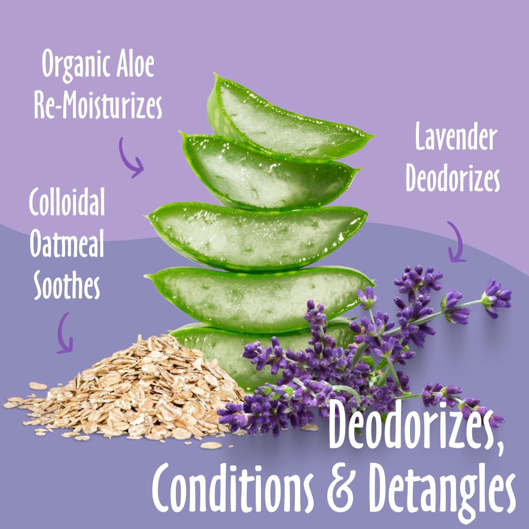 Earthbath acondicionador desenredo para perros lavanda, facilita peinado