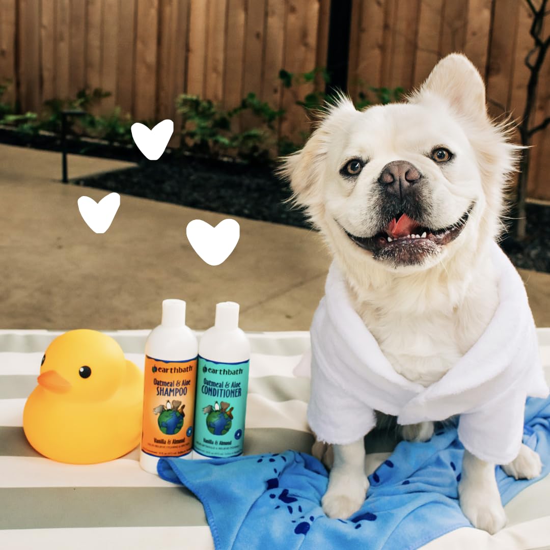 earthbath fragancia vainilla y almendra, baño refrescante para perros