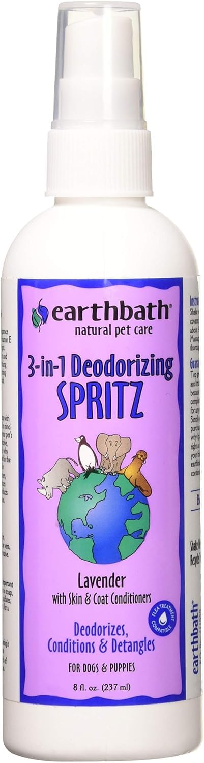 Earthbath Lavanda spray para perros, aroma suave y refrescante para pelaje