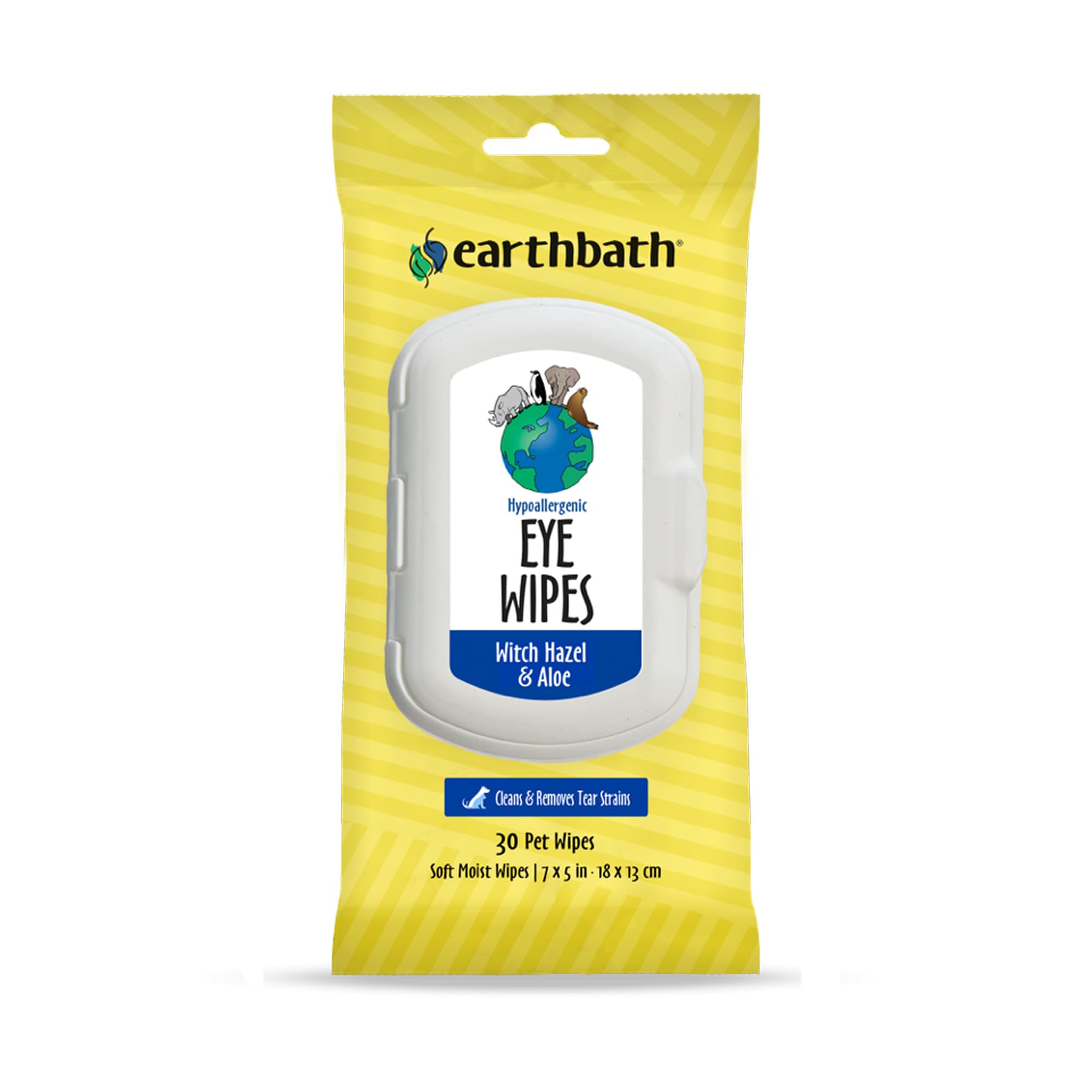 Earthbath: toallitas para ojos de perros sin fragancia para uso diario.