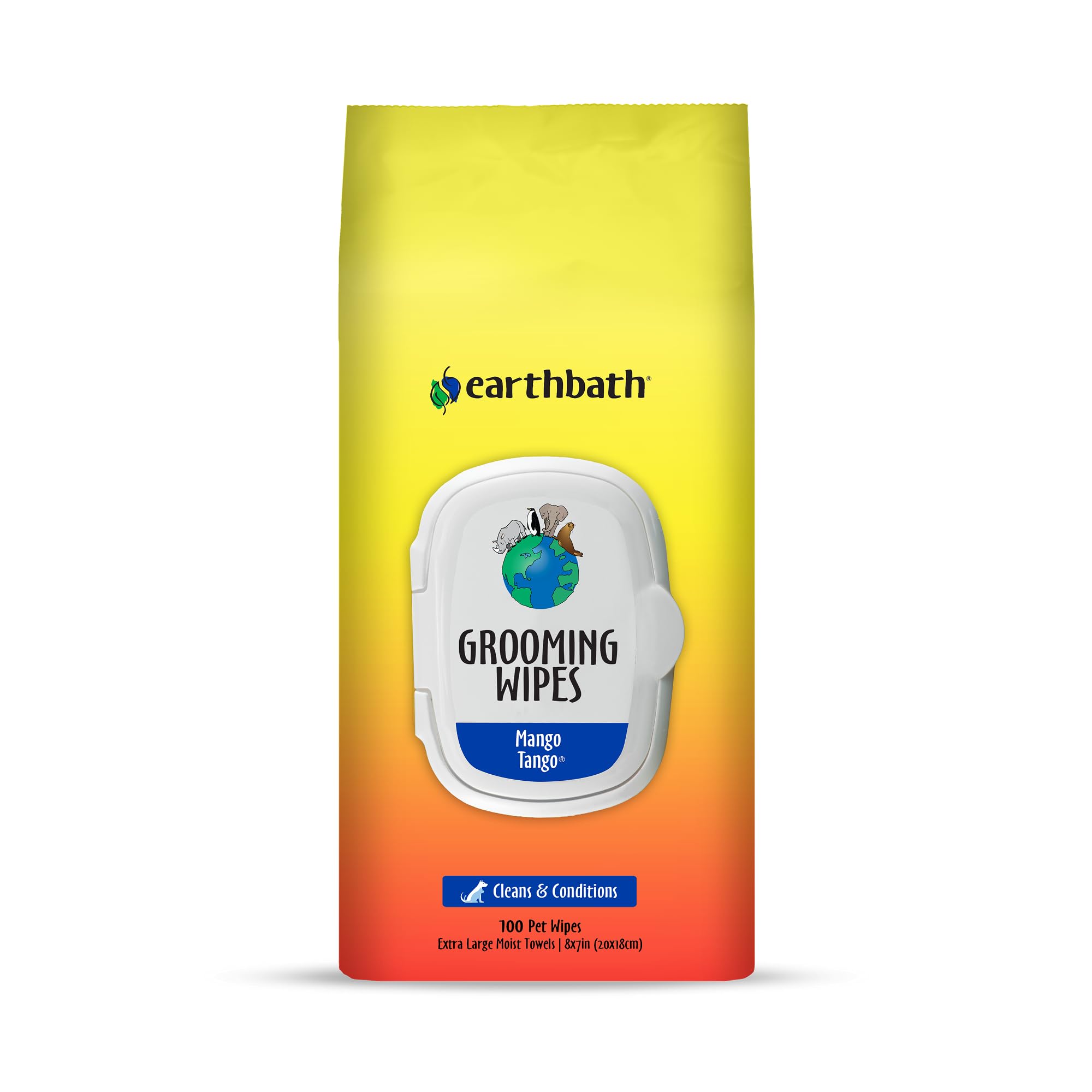 Earthbath Mango Tango: toallitas para perros y gatos limpias y perfuman suavemente.